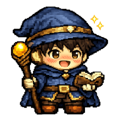 Excited interviewer sprite